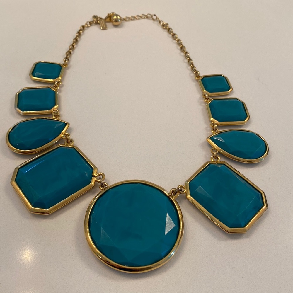 Kate Spade Gold and Green Statement Necklace